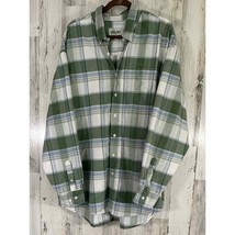 Rivercrest Mens Green Plaid Button Up Shirt Size XXL - £9.30 GBP