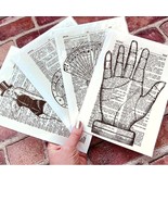 Occult Magic Theme - Upcycled Dictionary Art Prints - Lot of 4 Mini Post... - £12.00 GBP