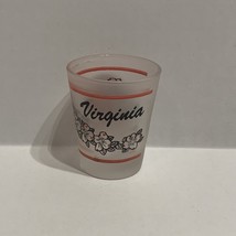 Vintage Souvenir Virgina Shot Glass Cardinal Dogwood - £3.98 GBP