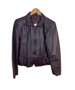 Florence Tanners Jacket 11/12 Women Leather Maroon Biker Zip Up Optional... - £47.88 GBP