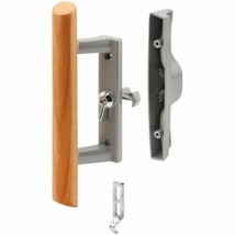 Prime-Line 14186 Wood Tone Steel Sliding Glass Door Security Latch 2&#39;&#39;L x 5&#39;&#39;W - £9.41 GBP