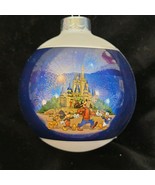 Walt Disney World glass Ball Globe Xmas ornament Magic Kingdom 2000 - £10.08 GBP