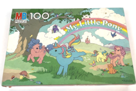 My Little Pony Vintage Puzzle 100 Piece 1980s Rainbow 11 x 16 Milton Bra... - $13.00