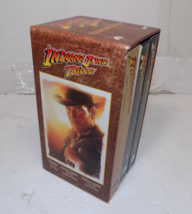 The Indiana Jones Trilogy Box Set Collector&#39;s Edition VHS Hi-Fi Stereo 1989 - £30.77 GBP