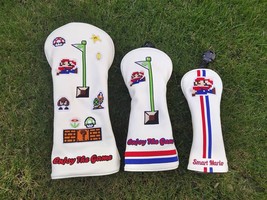 Golf Driver Fairway Wood Hybrid Head Cover Super Smart Mario Brother - $22.90+