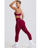 Soft Active Mid-Rise Leggings in Burgundy - $34.25 CAD
