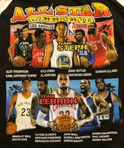 NBA All Star Los Angeles 2018 Black Long 3/4 Sleeve Basketball T-Shirt 2XL - £55.16 GBP