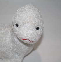 A Mart Seal White Thin Plush 10" Stuffed Animal Soft Toy Laying Sewn Eyes 2009 - $11.65