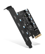 USB3.2 Gen 3 Type C 4 Port Expansion Card Stable Performance Black NEW - $44.81 CAD