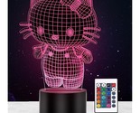16 Color Night Light Decoration Gift - Cartoon Cat Desk Lamp - with Remo... - $25.99