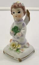 Vintage Ceramic Praying Kneeling Angel Figurine Statue 4&quot; Tall - $9.69 CAD