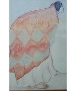 1979 Hand Signed R.C. GORMAN &quot;Woman with Pendleton Blanket&quot; Navajo Art P... - $799.99
