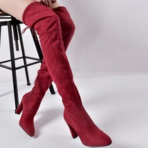 New Shoes Women Boots Black Over the Knee Boots Sexy Female Autumn Winter lady T - £36.53 GBP