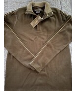 Hathaway 1/4 Snap Up Men’s Sweater Size Medium Black Mock Neck Pullover - $331.17 MXN