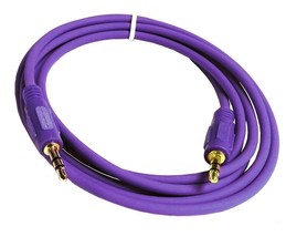 3.5mm Plug Male to Male Stereo Auxiliary Aux Cord Cable (12ft) - Purple - £13.28 GBP