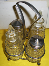 Condiment Salad Set - Oil, Vinegar, Salt &amp; Pepper (Vintage 1950&#39;s) - £11.80 GBP