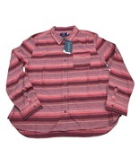 United By Blue Womens Top S Red Striped Flannel Organic Cotton Hemp Butt... - $42.78 CAD