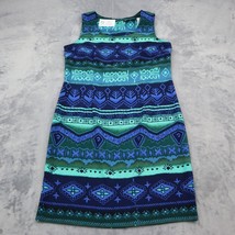 Sag Harbor Dress Womens 12P Multicolor Sleeveless Knee Length Sheath Dress - £20.26 GBP