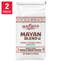 Organics Mayan Blend, USDA Organic, Medium Roast, Whole Bean Coffee, 2Lb, 2-Pack - £45.31 GBP