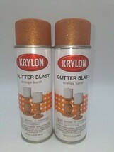 2 Krylon Glitter Blast Orange Burst (3807) 5.75 Ounce Small Can NEW - $528.11 MXN