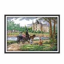 A family in the countryside counted 11CT 14CT Cross Stitch Set DIY DMC Chinese C - £120.49 GBP