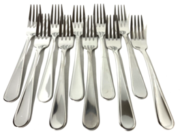 Oneida Silver Soar Glossy Set of 10 Salad Forks Stainless Flatware (7 1/... - $34.64