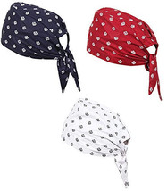 Indian Sikh Cotton Patke Khanda Printed Dastaar Set of 3 Bandana Turban Patka - £25.87 GBP