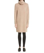 NORDSTROM SIGNATURE Long Sleeve 95% Cashmere Sweater Dress Tan Camel Size M - $79.19