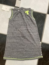 NWT 100% AUTH Gucci Baby Melange&amp; Striped Felted Cotton Dress Fluo Bow GG Logo  - £110.91 GBP