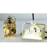 2 Brass Christmas Ornaments Carousel (Danbury Mint) &amp; Mother 1984 Lillia... - £9.94 GBP
