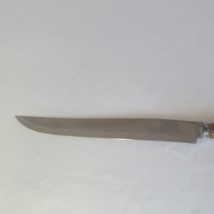 Stainless Steel USA Made Carving Knife Brown Bakelite Handle Vintage 8&quot; Blade - £18.19 GBP
