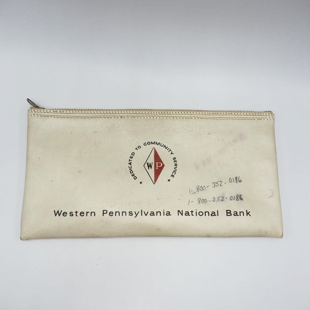 Primary image for Western Pennsylvania National Bank Zippered Deposit Bag Advertising