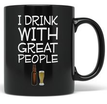 PixiDoodle Great Drinking Buddies Coffee Mug (11 oz, Black) - £20.66 GBP+