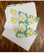 Vintage stationery letter size envelope lot Daisy Flower print design - $27.68 CAD