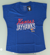 Old Varsity Brand NCAA Kansas Jayhawks Ladies Tri-Blend V-Neck T-Shirt Sz XL - £9.32 GBP