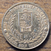 1941 The British War Relief Society Inc. National Golf Tournament Marker... - $9.50