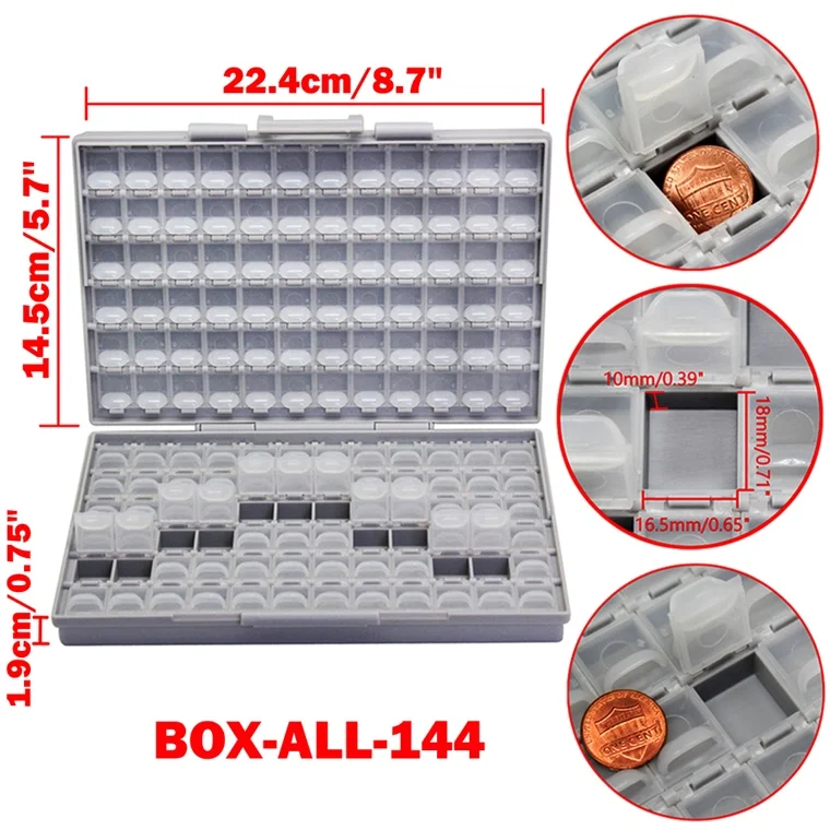 Tek Enclosure box surface mount SMD storage Electronics Storage Cases &amp; Organize - $86.91