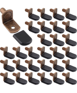 30 Pcs Shelf Support Pegs, 1/4 Inch L-Shaped Clips with Rubber Sleeve, C... - $188.16 MXN