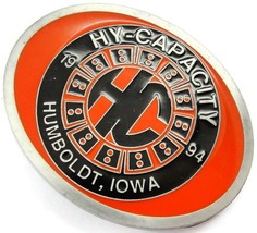 1994 HC High Capacity Humboldt Iowa Belt Buckle Red Black Limited Ed Far... - £63.06 GBP