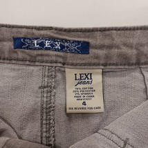 Lexi Jeans SKS48016 Women's Gray Cotton Blend Button Pockets Size 4 Waist 28" image 3