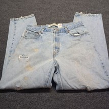 Levi 560 Jeans Men 34x32 Blue Relaxed Comfort Fit Tapered Leg Denim Pants - $15.23