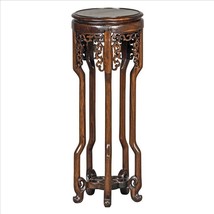 32&quot; Hand-carved Solid Mahogany Asian Temple Pedestal antique Reproduction - £388.60 GBP