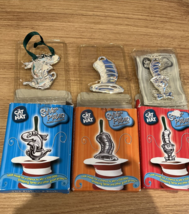 Dr. Seuss Cat in the Hat Silver-Plated Christmas Ornaments Burger King lot of 3 - £16.11 GBP