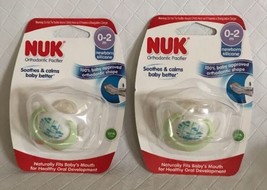 NUK orthodontic pacifier 2 newborn 0-2 months silicone Unisex NEW BPA Free - $9.99