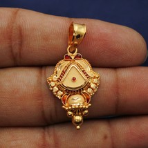handmade 22k yellow gold amulet pendant with fabulous hanging bells excellent wo - £398.92 GBP