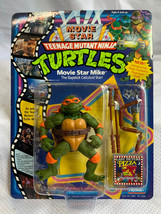 1991 Playmates Toys TMNT Movie Star Mike Action Figure in Blister Pack UNPUNCHED - £63.26 GBP