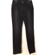 DKNY jeans size 8 women sequin on back pockets black denim - £4.33 GBP