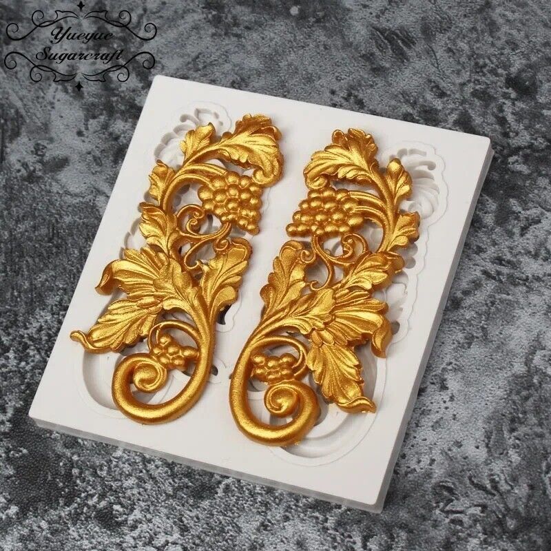 Baroque Europe Vintage Silicone Mold Fondant food safe Mold Cake Sugarcraft - $9.89