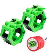 Bo23boomfit Lime Green 2 in. Olympic Barbell Clamps With Sport Wristbands - £13.17 GBP