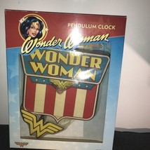 Vintage Wonder Woman Pendulum Clock By Dc Comics Warner Bros -New - £43.34 GBP